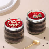 Chocolate Jar Cake Duo For Christmas