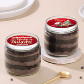 Chocolate Jar Cake Duo For Christmas