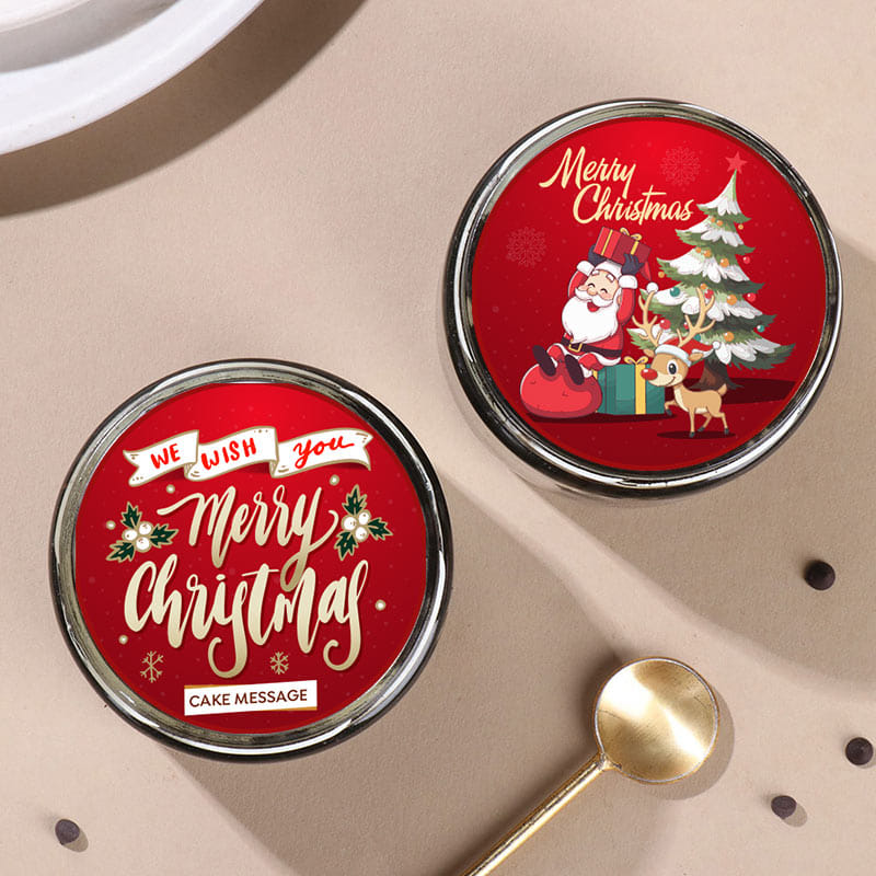 Chocolate Jar Cake Duo For Christmas