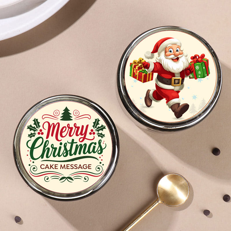 Chocolate Merry Christmas Jar Cake Duo