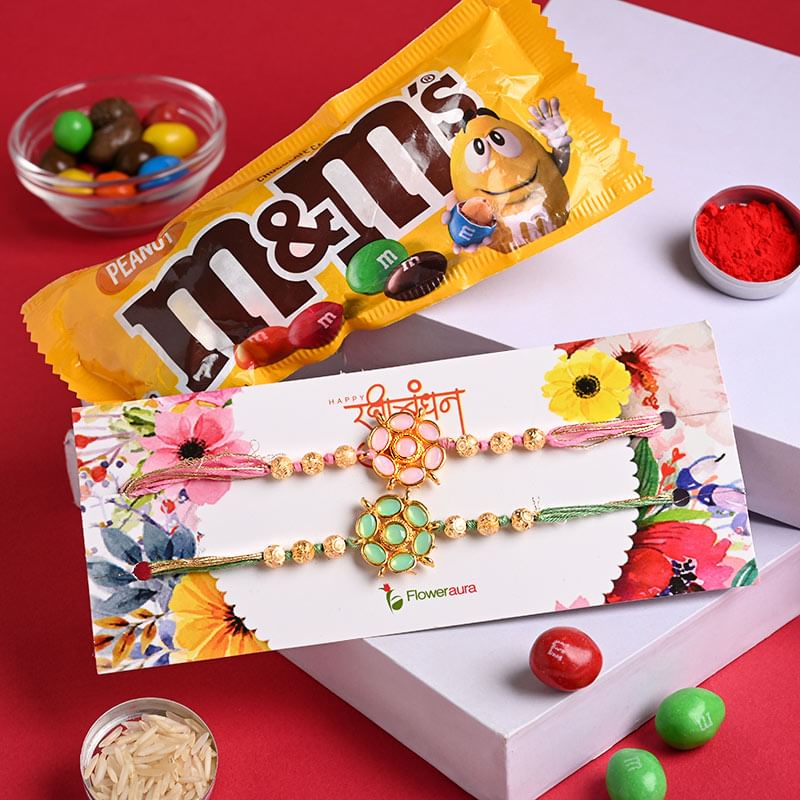 Chocolate N Colourful Stones Rakhis