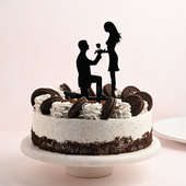 Chocolate Oreo Cake with Couple Cake Topper - Order Now