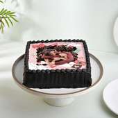 Chocolate Photo Cake For Valentines
