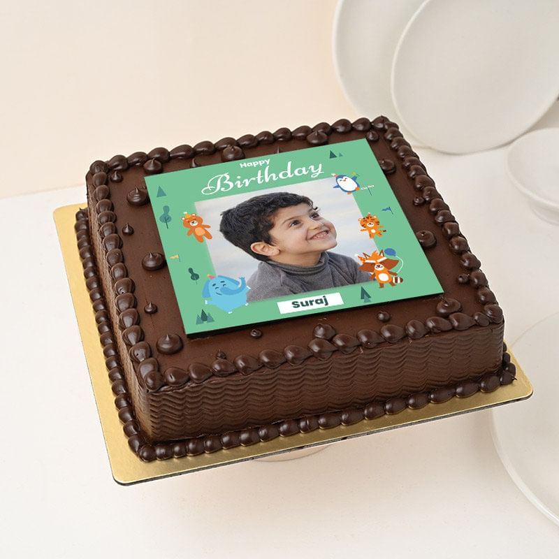 Chocolate Photo Kids Cake