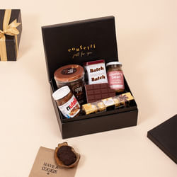 Chocolate Shape Diary With Cookies Popcorn N Coffee