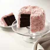 Rose Swirls Chocolate Cake
