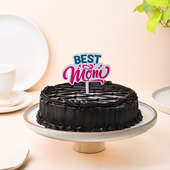 Mother's Day Chocolate Truffle Cake with Best Mom Topper