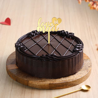 Mother's Day Chocolate Truffle Cake with Best Mom Topper