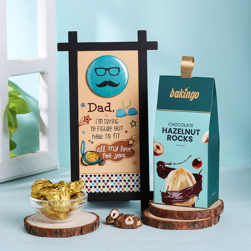 Chocolates And Desktop Frame For Dad
