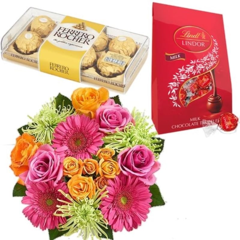 Chocolates And Flowers Combo  : Valentine Gifts to Canada