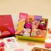 Chocolates Candle N Necklace Galentines Hamper
