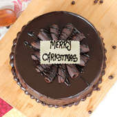 Choco Truffle Christmas Cake - Top View