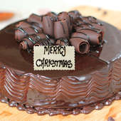 Choco Truffle Christmas Cake - Zoom View