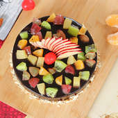 Fruit Filled Chocolate Cake - Top View