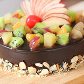 Fruit Filled Chocolate Cake - Zoom View