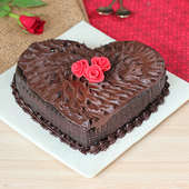 Chocolicious Heart Cake with Normal View