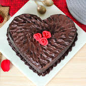 Chocolicious Heart Cake with Zoom View