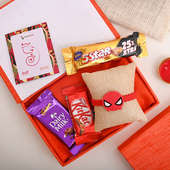 Spiderman Rakhi With Floweraura Box - A Rakhi Gift for Kid