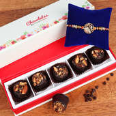 Rakhi and Five Chocolates Gift Combo for Brother