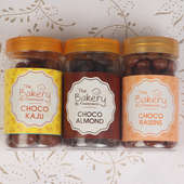 Choco Kaju and Choco Almonds with Choco Raisins