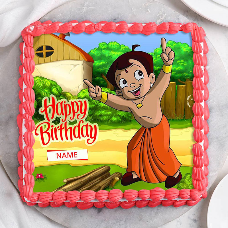 Chota Bheem Photo Cake - Zoom View