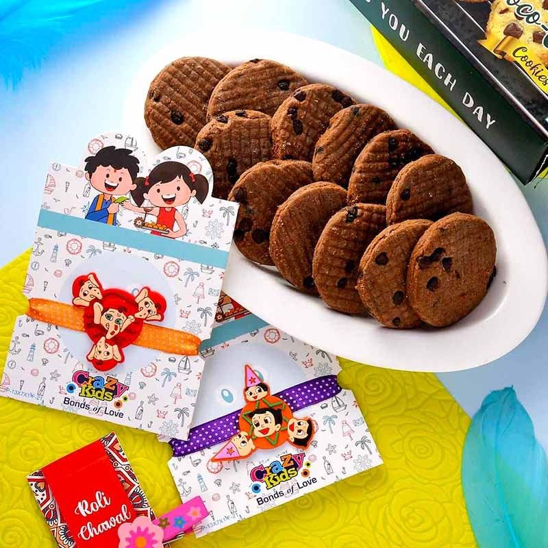 Chota Bheem Rakhi & Choco Chip Cookie Combo