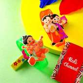 Chota Bheem Rakhi & Cookie Combo - Kids Rakhi to USA