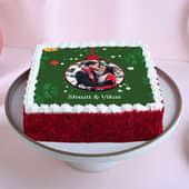 Christmas Celebration Photo Cake