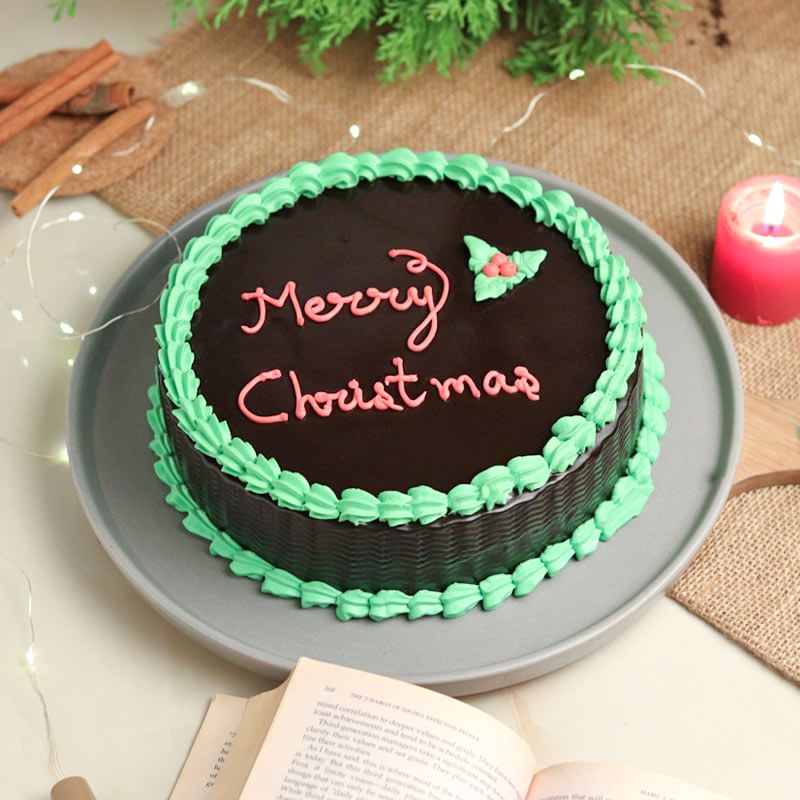 Merry Christmas Chocolate Cake