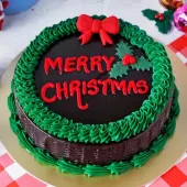 Merry Christmas Chocolate Fudge Cake