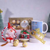 Christmas Decorations With Mug N Chocolates Hamper