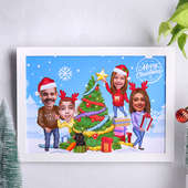 Christmas Family Caricature Frame