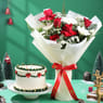 Christmas Garland Cake n Merry Bloom Combo