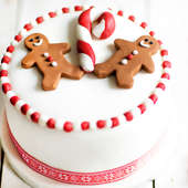 Christmas Gingerbread Man Cake - A Fondant Christmas Cake