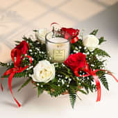 Christmas Glow Rose Basket