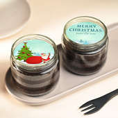 Christmas Greetings Chocolate Poster Jar Cake Duo