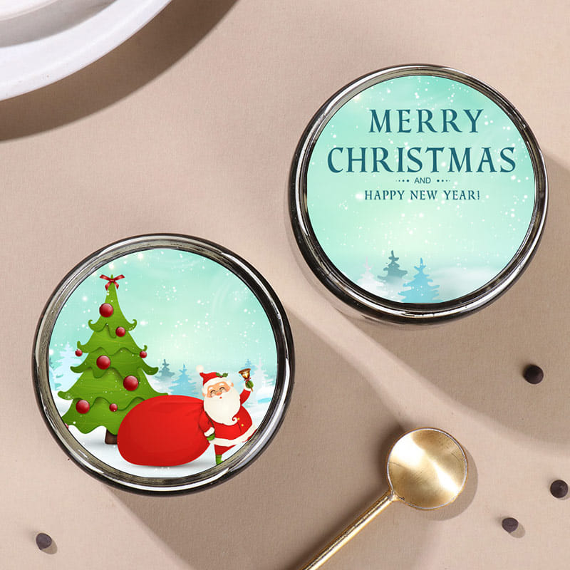 Christmas Greetings Chocolate Poster Jar Cake Duo