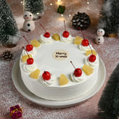 Christmas Pineapple Cake With Cherries