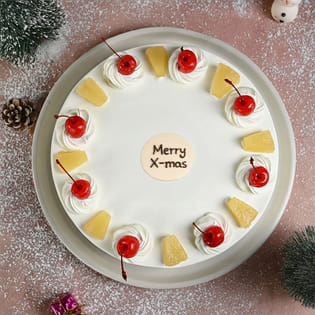 Christmas Pineapple Cake With Cherries