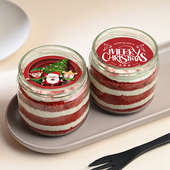 Christmas Red Velvet Poster Jar Cakes