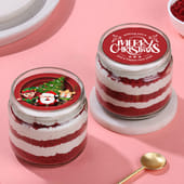 Christmas Red Velvet Poster Jar Cakes