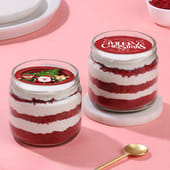 Christmas Red Velvet Poster Jar Cakes