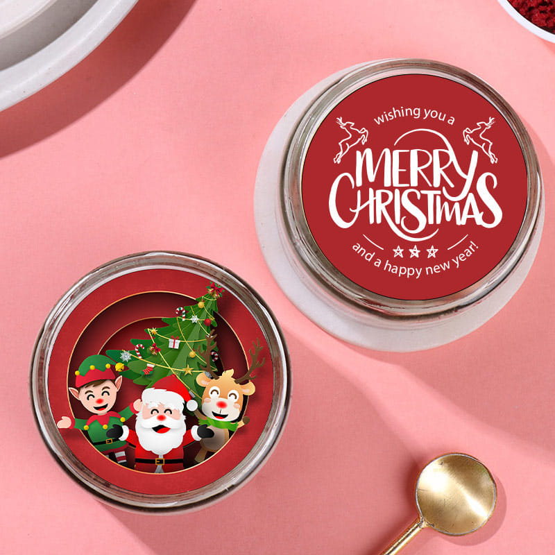 Christmas Red Velvet Poster Jar Cakes