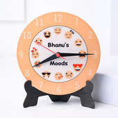 Customised Circular Smiley Personalised Clock