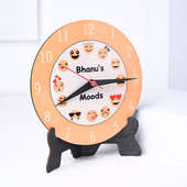 Personalised Circular Table Clock For Valentine