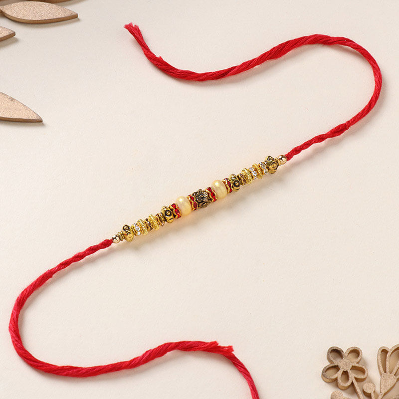 Classic Beads And Pearl Rakhi