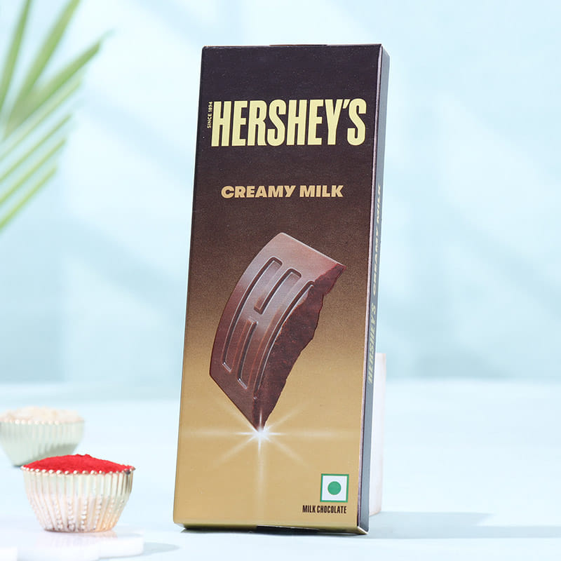 Classic Rudraksha Rakhi With Milk Chocolate