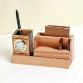 Classic Wood Pen and Card Holder Gifts Online