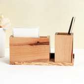 Classic Wood Pen and Card Holder Gift Online