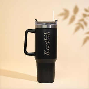 Classy Black Personalised Tumbler